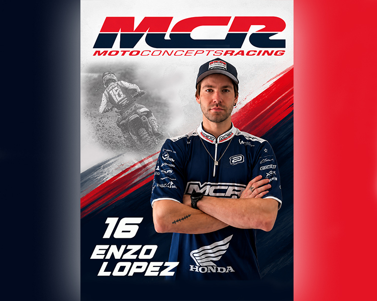 Enzo Lopes é anunciado pela MCR Honda Racing para o Mundial de Supercross 2026
