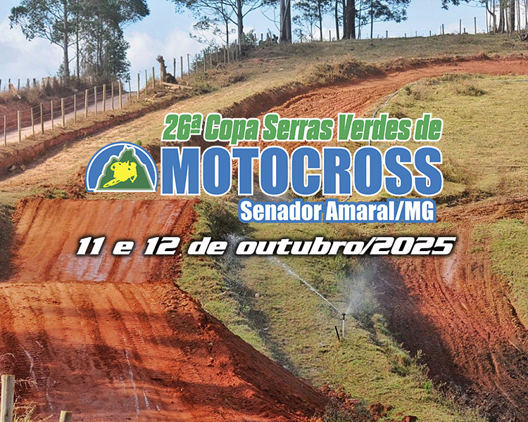26ª Copa Serras Verdes de Motocross agita Senador Amaral nos dias 11 e 12 de outubro!